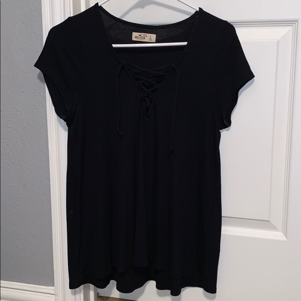 Hollister black oversized tee